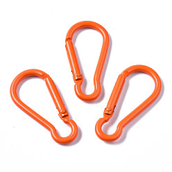 Темно-Оранжевый Алюминия скалолазание карабинов, ключевые застежками, темно-оранжевый, 46x22.5x4.5 мм, внутренний диаметр: 39x16 мм