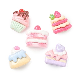 (52) Непрозрачная лаванда Непрозрачные кабошоны из смолы, торт, разноцветные, 21~24.5x20~23.5x8~10.5 мм