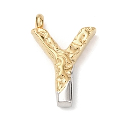 Letter Y 304 подвески из нержавеющей стали, письмена, ионное покрытие (ip), Письмо Y, 21x14x4 мм, отверстие : 2.5 мм