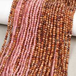 Mixed Stone Natural Mixed Stone Beads Strands, Faceted, Round, 3.5mm, Hole: 0.5mm, about 108pcs/strand, 14.96''(38cm)