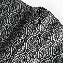Черный Ткань из искусственной кожи с тиснением цветочного узора, для поделок из кожи, аксессуары для изготовления сумок, чёрные, 30x135 см