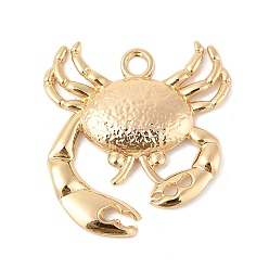 Настоящее золото 18K Латунные подвески, без кадмия, без никеля и без свинца, крабовые прелести, реальный 18 k позолоченный, 31x28.5x3.5 мм, отверстие : 2.6 мм