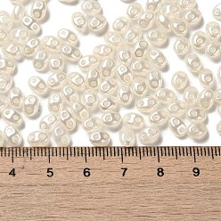 Bisque Opaque ABS Beads, Oval, Bisque, 6x4.5x3.3mm, Hole: 1.2mm, about 14516pcs/500g