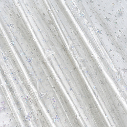 Прозрачный 1 рулон звездообразных пайеток пластиковая ткань, поделки товары для рукоделия, с 1шт. подарочными мешочками из органзы, прозрачные, 1200x200x0.5 мм