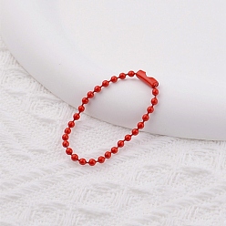 Красный Железные бирки цепи, с разъемами мяч цепи, красные, 10~12 см