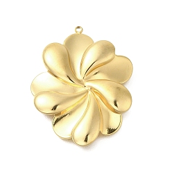 Золотой 304 подвески из нержавеющей стали, цветочный шарм, золотые, 38x29.5x2.5 мм, отверстие : 1.4 мм