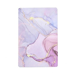 Лиловый Карточки для демонстрации ювелирных изделий из картона и бумаги горячего тиснения, для подвешивания серьги и ожерелья, прямоугольные, сирень, 9x6x0.04 см, отверстие : 1.6 мм