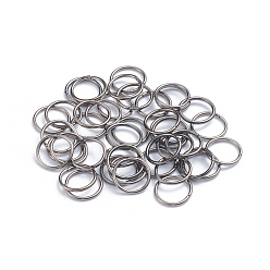 Metallgrau Eisen Spaltring Biegering Bindering, offene Ringe springen, runden Ring, Metallgrau, 18 Messgerät, 10x1 mm, Innendurchmesser: 8 mm, ca. 100 Stk. / Beutel