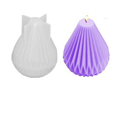 Белый Силиконовые формы для свечей своими руками, формы для литья смолы, для уф-смолы, изготовление ювелирных изделий из эпоксидной смолы, форма груши, белые, 9x7.5 см