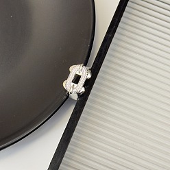 Oval Регулируемые манжеты из сплава и страз, платина, овальные, внутренний диаметр: 15~20 мм