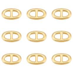 Золотой 10шт 304 подвески из нержавеющей стали, подвески из темно-синей сетки, газировка / язычок, овальные, золотые, 17x10x2.5 мм, внутренний диаметр: 5x5.5 мм