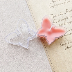 Бабочка Пластиковая чашка для свечи, прозрачные, бабочка, 48x28x20.8 мм