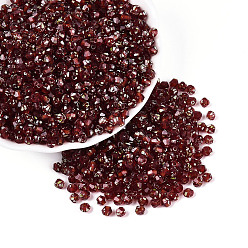 (123L) Белый крем непрозрачный блеск Краска для выпечки пикассо стеклянные бусины, двухконусные, огнеупорный кирпич, 4~4.5x3.5~4 мм, отверстие : 0.9~1.2 мм, Около 6165 шт / фунт