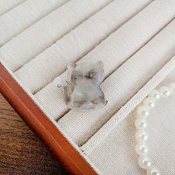 Светло-серый Заколки для волос с когтями из ацетата целлюлозы (смола), аксессуары для волос для девочек и женщин, светло-серый, 25x22 мм