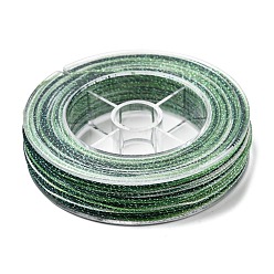 Зеленый газон 30м градиент цвета круглая вощеная нить, для поделок ремесел, упаковка подарков и изготовление ювелирных изделий, зеленый газон, 0.5 мм, около 32.81 ярдов (30 м) / рулон