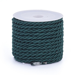 Темно-серый Полиэфирного корда, витой шнур, темно-серый, 3 мм, около 5.46 ярдов (5 м) / рулон