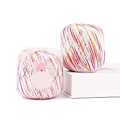 Камелия Хлопчатобумажная сегментная окрашенная пряжа, для ткачества, вязание крючком, камелия, 1.2 мм, около 328.08 ярдов (300 м) / моток