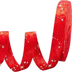 Красный Полиэфирного корда, обтянутый бархатом, для банта, украшение подарка, красные, 3~4x0.5 мм, около 50.03 ярдов (45.75 м) / рулон