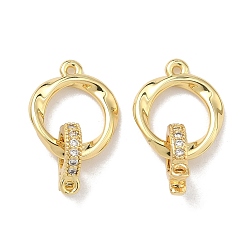 Настоящее золото 18K Латунное микропейв, прозрачный кубический цирконий, складные застежки, без кадмия и без свинца, стойки покрытие, долговечный, реальный 18 k позолоченный, 17 мм