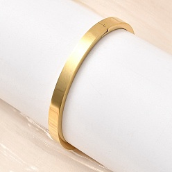 Золотой 201 простые браслеты из нержавеющей стали, шарнирные браслеты для женщин, золотые, 1/4 дюйм (0.5 см), внутренний диаметр: 2-1/8x1-7/8 дюйм (5.4x4.7 см)