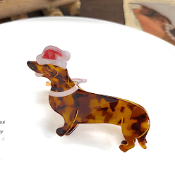 Перу Заколки для волос в форме когтей из ацетата целлюлозы, аксессуары для волос для женщин и девочек, собака, Перу, 85x50 мм