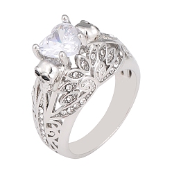 Кристалл Сплав горный хрусталь широкополосного кольца, кристалл, размер США 10 (19.8 мм)