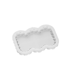 Rectangle Силиконовые формы для подставок своими руками, формы для литья смолы, для уф-смолы, изготовление ювелирных изделий из эпоксидной смолы, белые, прямоугольные, 171x120x20 мм