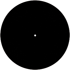 Black Acrylic CD Pads, Flat Round, Black, 300x2.5mm, Hole: 7mm
