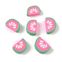 Grapefruit Бусины из полимерной глины ручной работы с фруктово-овощной тематикой, для поделок ювелирных изделий, грейпфрут, 10x15.5x4.5 мм, отверстие : 1.8 мм