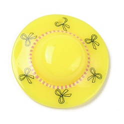 Желтый Акриловые подвески, шляпа, желтые, 29x8.5 мм, отверстие : 2 мм