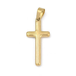 Золотой 304 подвески из нержавеющей стали, ионное покрытие (ip), крест очарование, золотые, 34.5x15.5x2.5 мм, отверстие : 6.5x4.5 мм