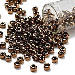(221) Bronze Тохо 3/0 круглые бусины, японский бисер, (221) бронза, 5.5 мм, отверстие : 1.9 мм, Около 2700 шт / фунт