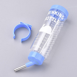 Blue No Drip Small Animal Water Bottle, for Small Pet/Bunny/Ferret/Hamster/Guinea Pig/Rabbit, Blue, 212x76x51.5mm, Hole: 3mm, Capacity: 250ml