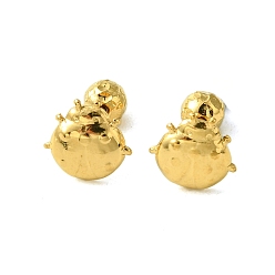 Golden Ion Plating(IP) 304 Stainless Steel Ear Studs, Ladybug, Golden, 10x10mm