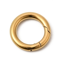 Золотой 304 пружинные кольца из нержавеющей стали, ионное покрытие (ip), кольцо, золотые, 18x3 мм, отверстие : 12 мм