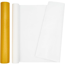 White 20M Cicada Wing Paper Roll for Calligraphy Painting, with Ppaper Potable Tea Storage Box, White, 352mm