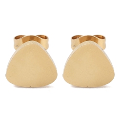 Треугольник Вакуумное покрытие pvd 304 серьги-гвоздики из нержавеющей стали для женщин, золотые, треугольные, 9x9 мм