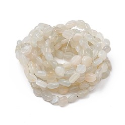 White Moonstone Natural White Moonstone Stretch Beaded Bracelets, Tumbled Stone, Nuggets, 1-7/8 inch~2-1/8 inch(4.8~5.5cm), Beads: 6~15x6~11x3~11mm