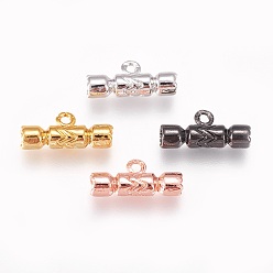 (52) Непрозрачная лаванда Подвески из сплава , колонка, разноцветные, 7x15x4 мм, отверстие : 1.5 мм