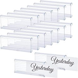 Прозрачный Дисплей этикетки из ПВХ, супермаркет, пекарня, ценник кафе, прямоугольные, прозрачные, 1-3/8x3x1/2 дюйм (3.6x7.6x1.25 см)