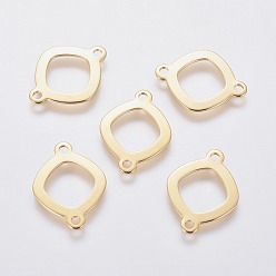 Золотой 201 соединительные звенья нержавеющие, ромб, золотые, 19x14x0.8 мм, отверстие : 1.6 мм