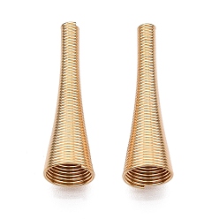 Light Gold Железный шарик крышки, конус, золотой свет, 30~32x9.5 мм, отверстие : 2.5 мм, 12 шт / пакет