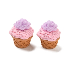 Бледно-Розовый Кабошоны из смолы, мороженое, розовый жемчуг, 24.5x23 мм