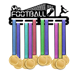 Football Модная железная вешалка для медалей, настенная стойка для дисплея, с винтами, Футбол, 150x400 мм
