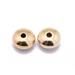 Real Gold Filled Yellow Gold Filled Spacer Beads, 1/20 14K Gold Filled, Flat Round, Real Gold Filled, 5.5x3mm, Hole: 1.2mm