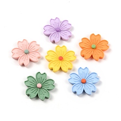 (52) Непрозрачная лаванда Кабошоны из смолы, сукура, разноцветные, 30x6 мм