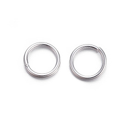 Silver 304 Stainless Steel Jump Rings, Open Jump Rings, Silver Color Plated, 20 Gauge, 6x0.8mm, Inner Diameter: 4.5mm