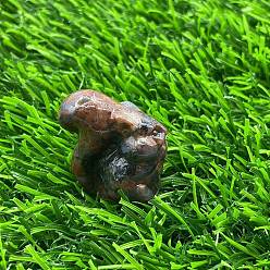 Лабрадорита Резная статуя белки из натурального лабрадорита, украшение для дома, Статуэтки по фен-шуй для украшения домашнего офиса, 30 мм