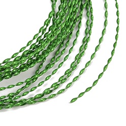 Зеленый Алюминиевая проволока, скрученный плоский, для diy craft, зелёные, 1 мм, 18 датчик, около 16.40 футов (5 м) / рулон