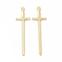 Золотой Кабошоны из сплава для покрытия стойки, без кадмия, без никеля и без свинца, меч, золотые, 85x24x4 мм